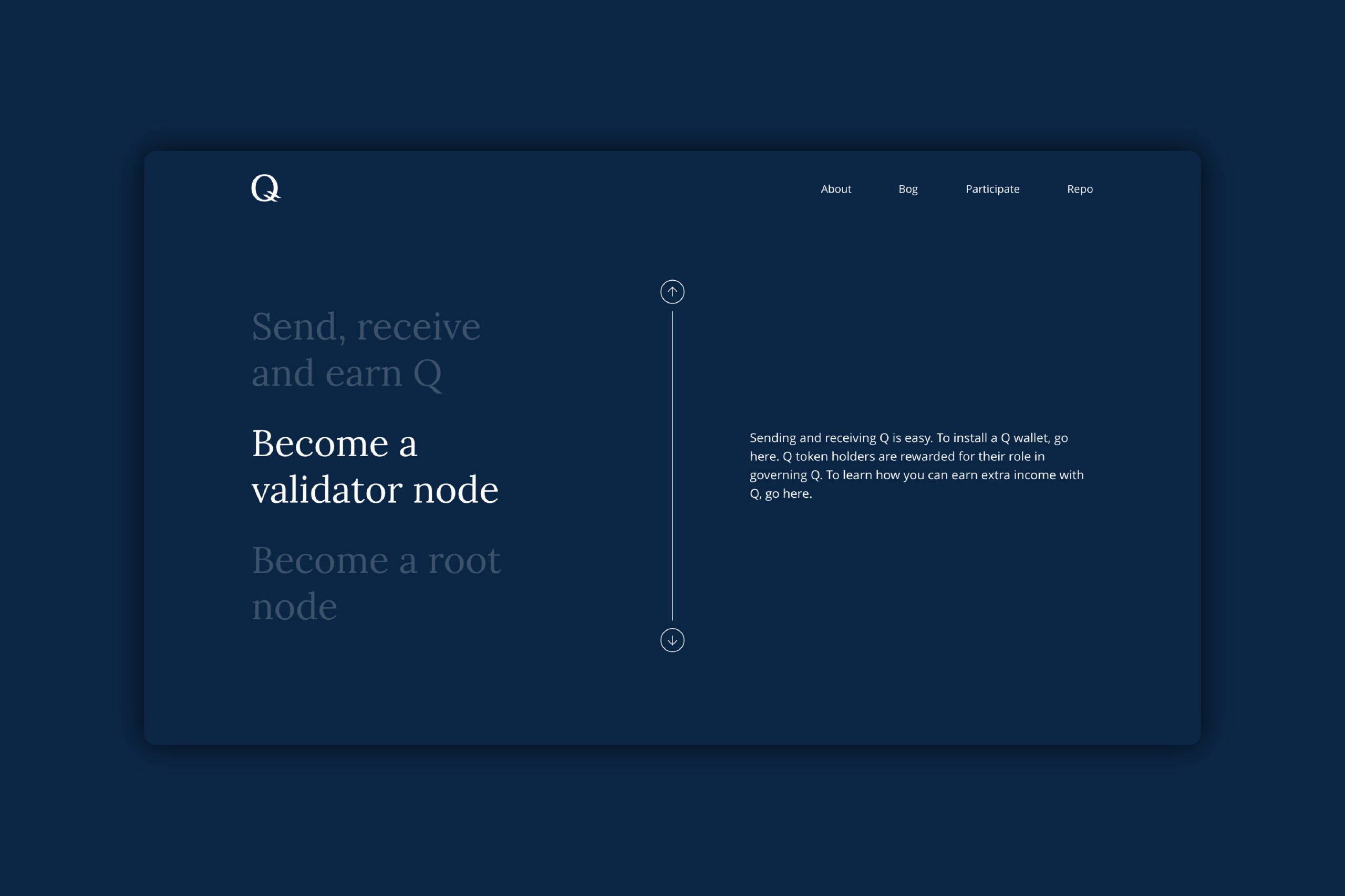 Minimalistisches Webdesign mit Farbblockierung und Text