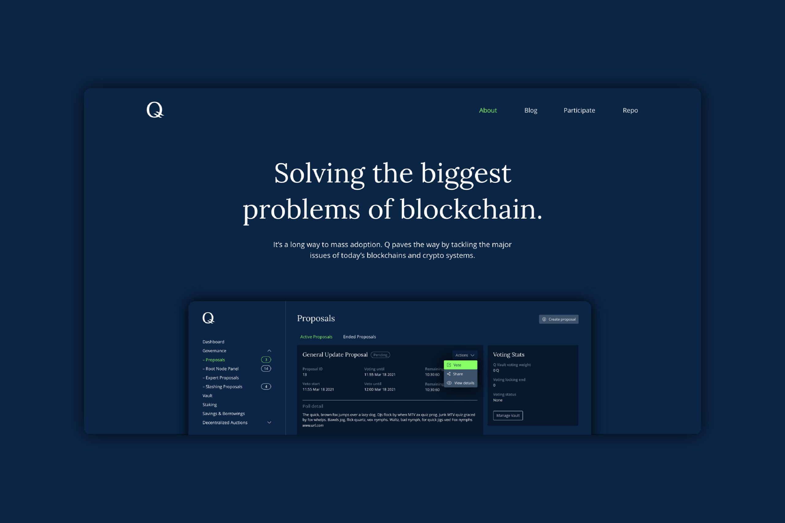 Modernes MonoSpace Web-Design auf Desktop-Ansicht