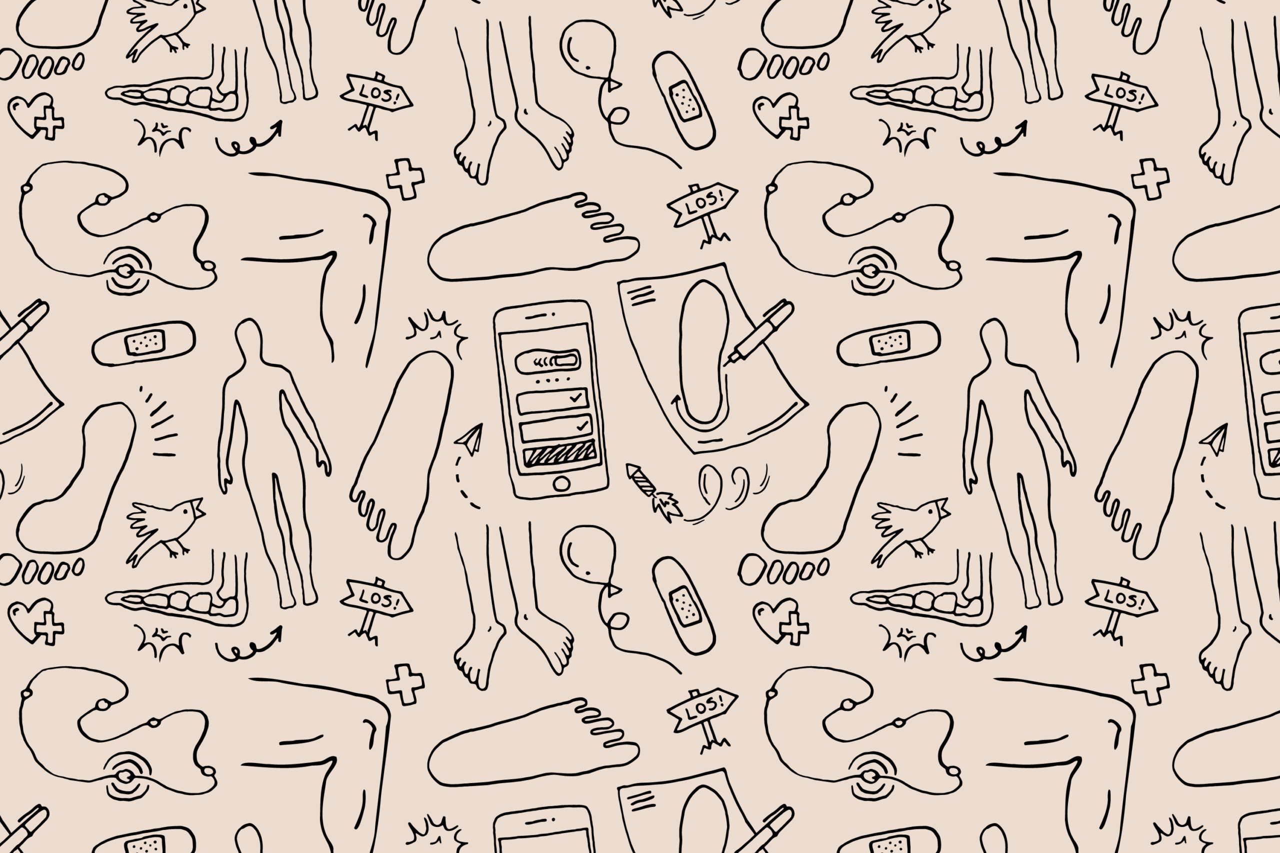 Monochromatische Design-Illustration von Monospace